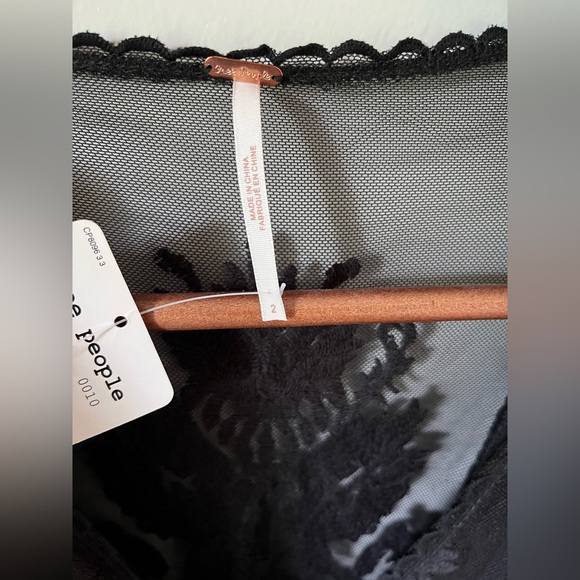 Free People Reign Over Me Sleeveless Black Lace Embroidered Dress - Picture 5 of 10